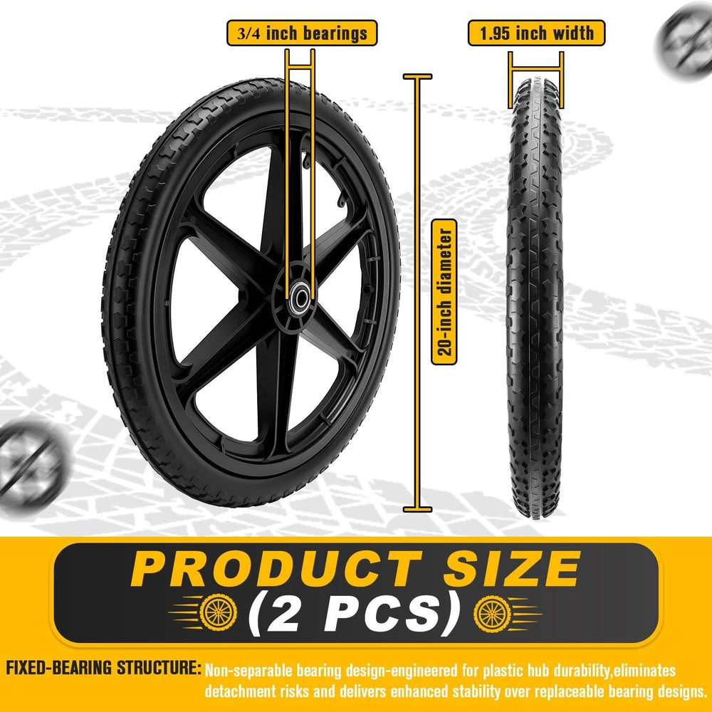 Lucky Seven solid rubber tread detail showing puncture resistance on rough ground