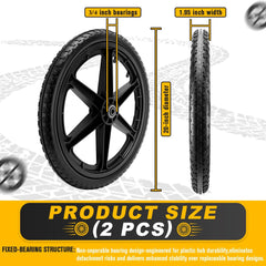 Lucky Seven solid rubber tread detail showing puncture resistance on rough ground