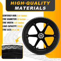 Lucky Seven solid rubber tread texture close-up for puncture-resistant performance
