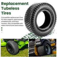 Lucky Seven close-up of turf-s tread offering gentle lawn protection with reliable grip