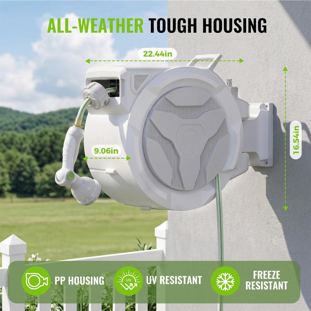LUCKYTECH textured hose casing close-up showcasing UV-resistant weatherproof protection