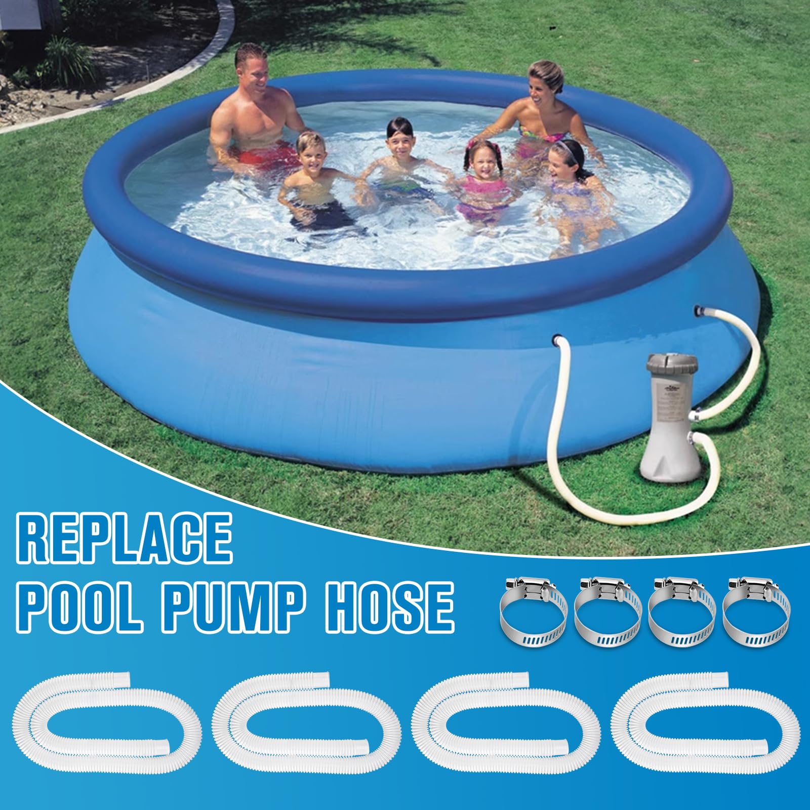 LuckySlycyc installed on backyard pool illustrating easy installation