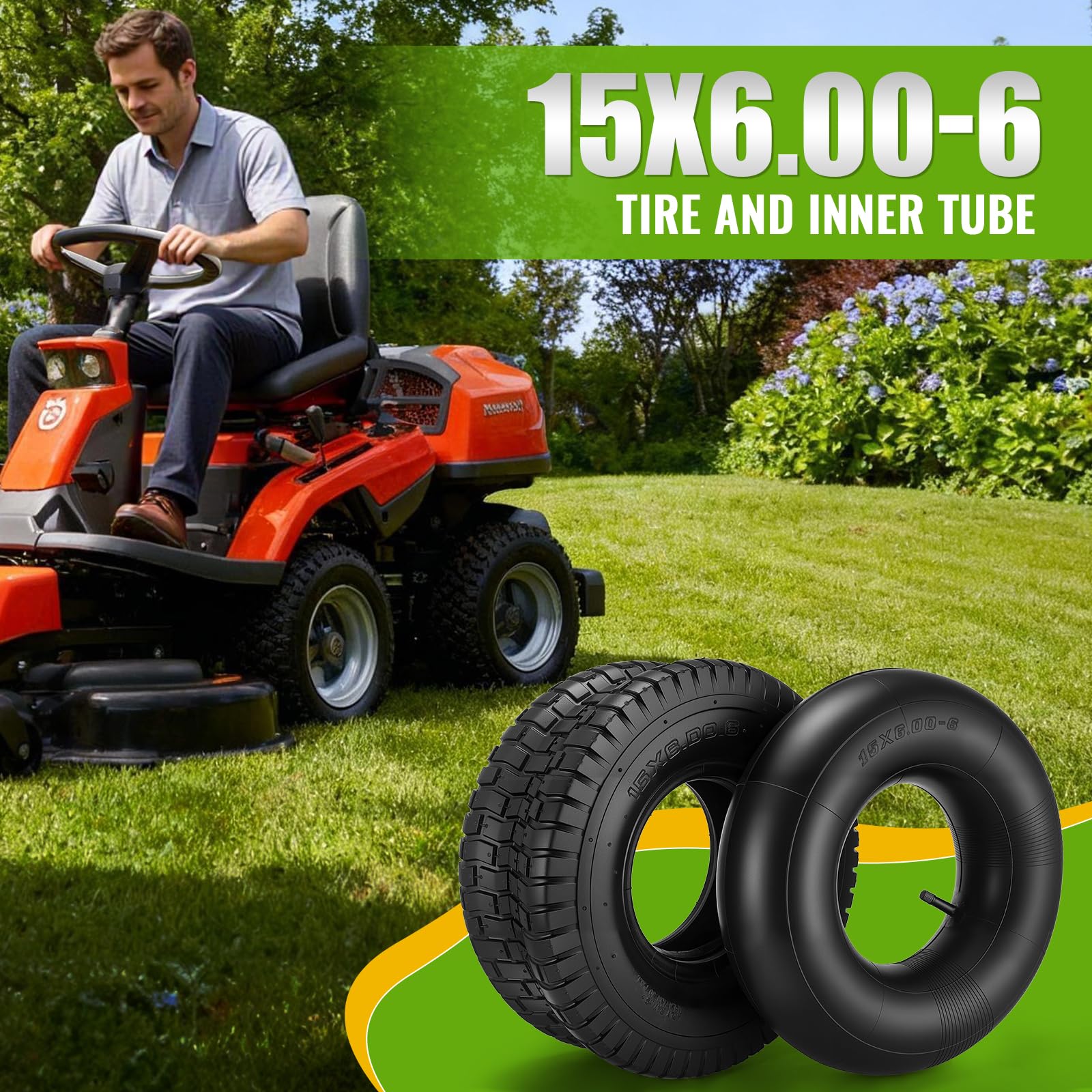 LuckySlycyc tire and tube flat lay with components ready for straightforward installation