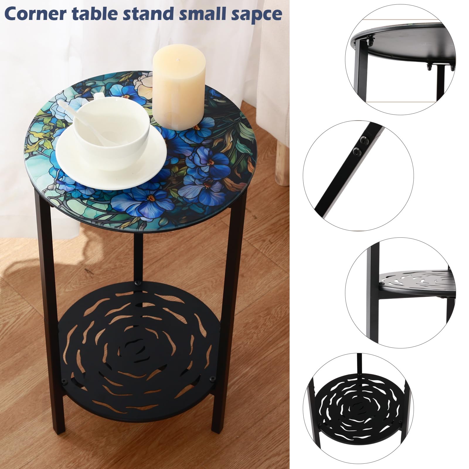 lucpur next to sofa showing easy-reach surface for drinks
