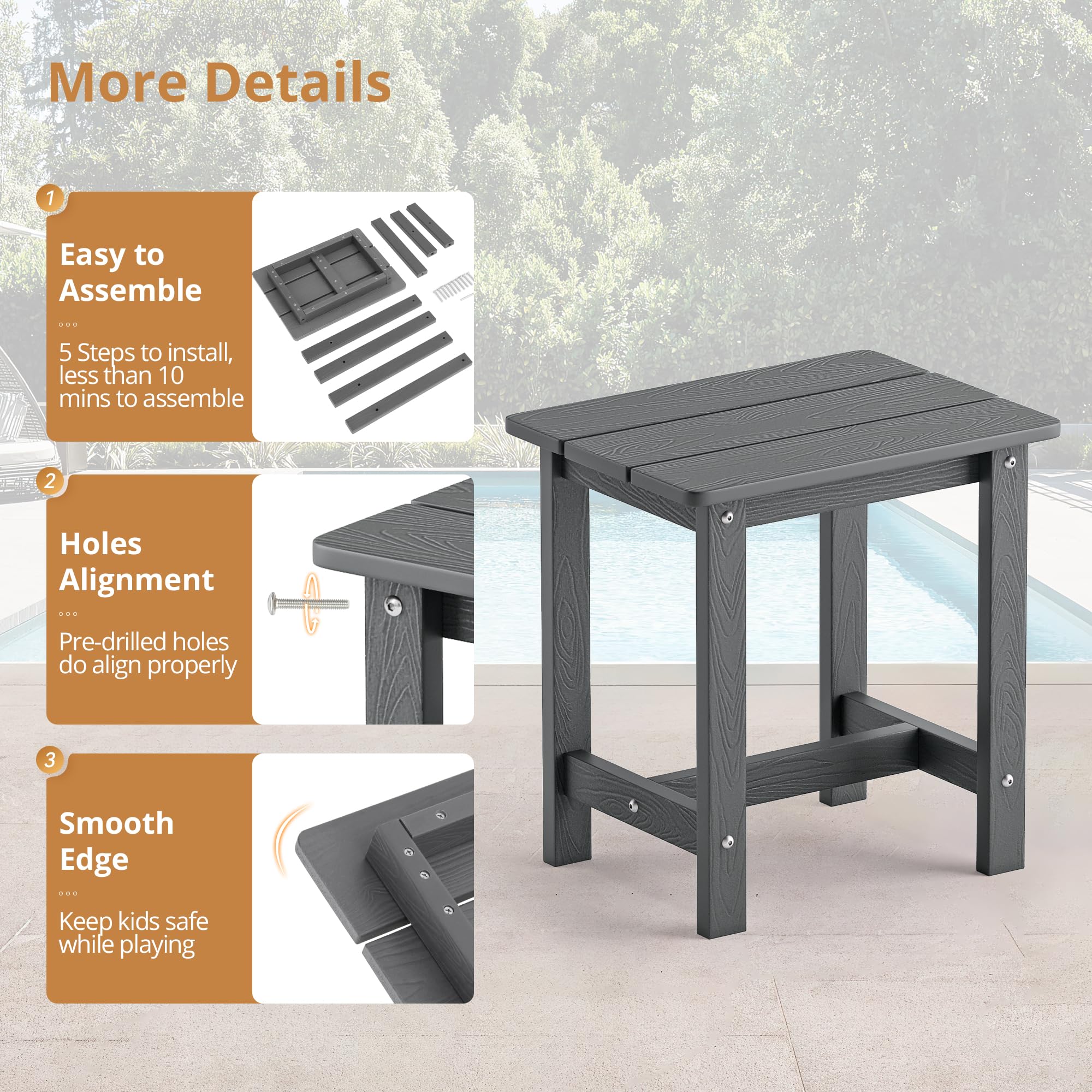 LUE BONA assembly parts and manual showing easy, quick setup benefit