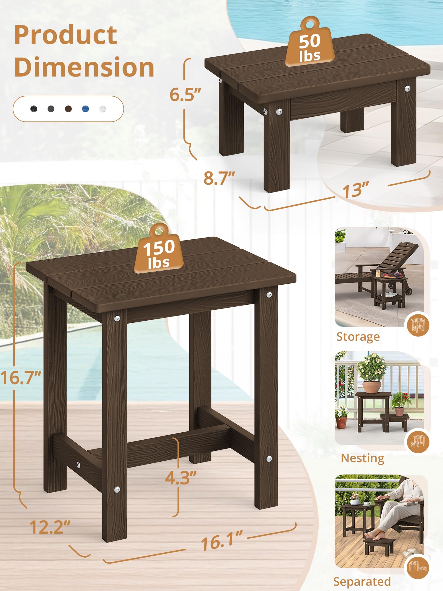 LUE BONA close-up wood-grain texture highlighting weather-resistant finish