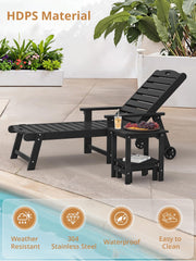 LUE BONA footstool paired with Adirondack chair for extra comfort outdoors