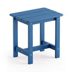 LUE BONA front view navy blue table showing compact useful surface