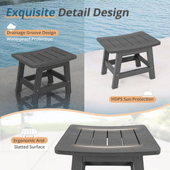 LUE BONA ottoman in use with Adirondack chair for ergonomic leg support