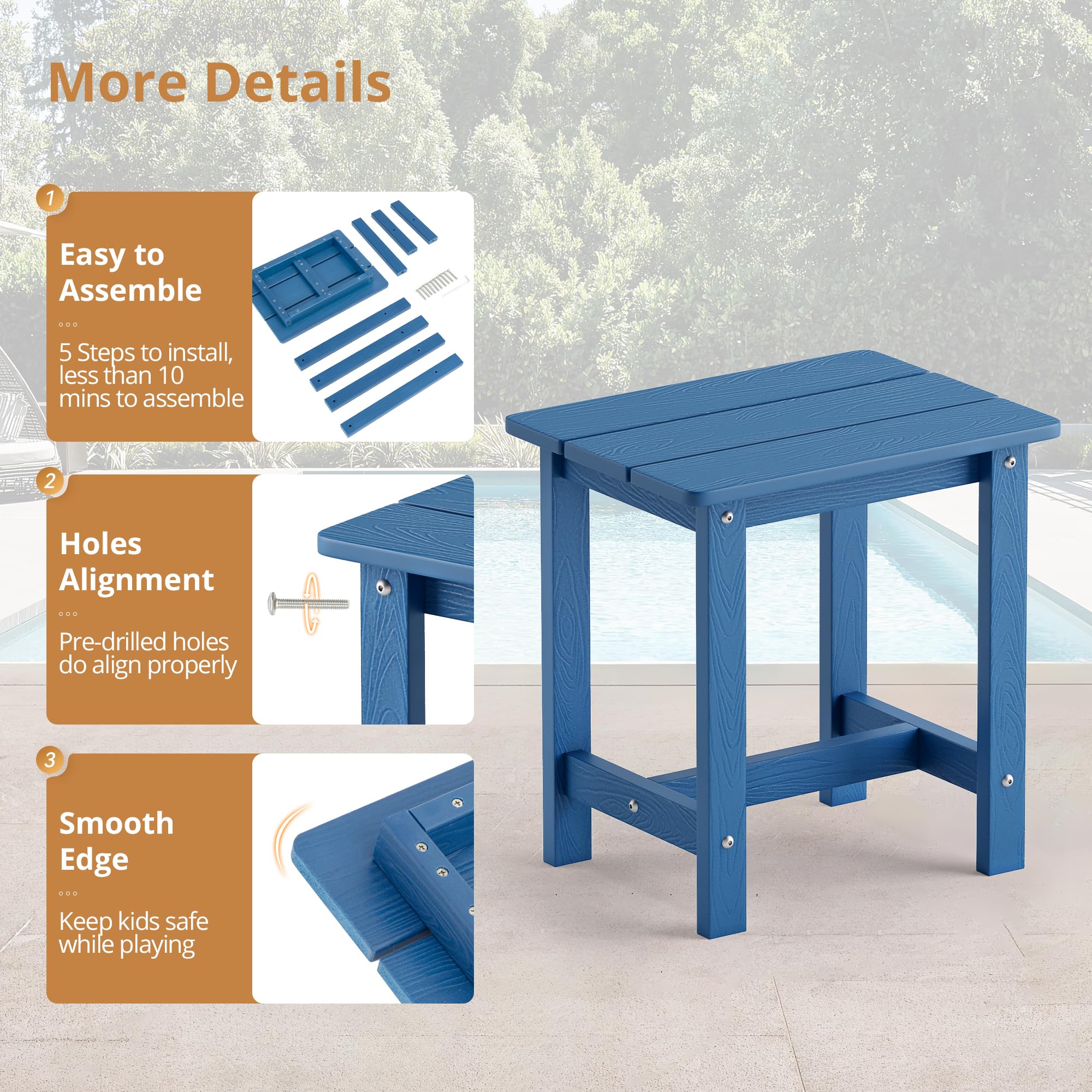 LUE BONA leg and joinery close-up highlighting sturdy assembly