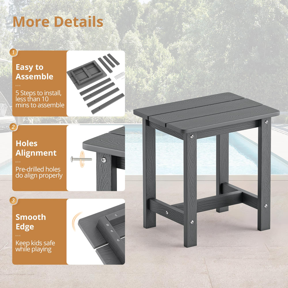 LUE BONA patio lifestyle scene conveying low-maintenance outdoor furniture appeal