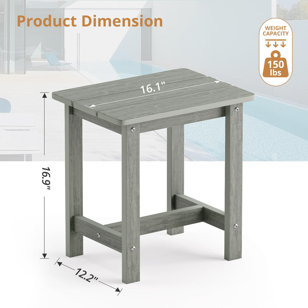 LUE BONA outdoor table in patio setting showing stylish, low-maintenance addition