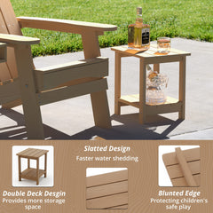 LUE BONA table in patio with drinks showing convenience and weather resistance