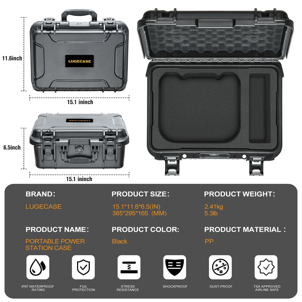 LUGECASE custom foam insert detail showing stable Explorer 300 hold
