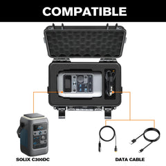 LUGECASE interior holding Anker Solix C300 and accessories for organized storage