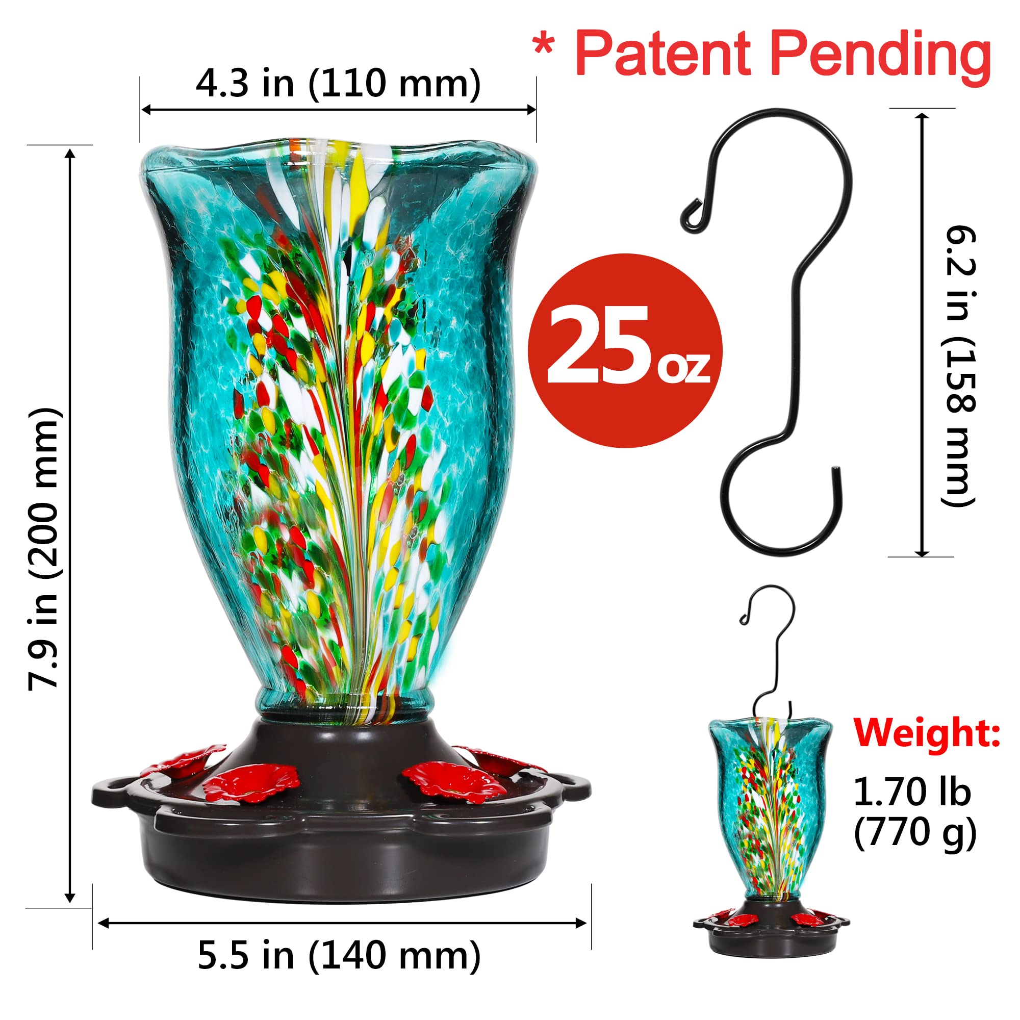 LUJII feeder used as vase on patio table adding decorative charm