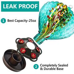 LUJII metal base with red feeding ports and ant moat, shows rust-proof safety