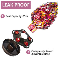 LUJII detailed base and feeding ports demonstrating leak-proof and easy-clean benefit