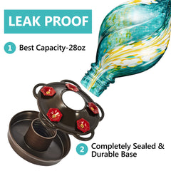LUJII feeder base and ant moat detail showing leakproof design benefit