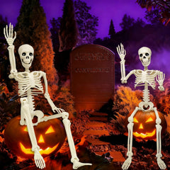LUKBERA skeletons in yard display providing weather-resistant outdoor decor