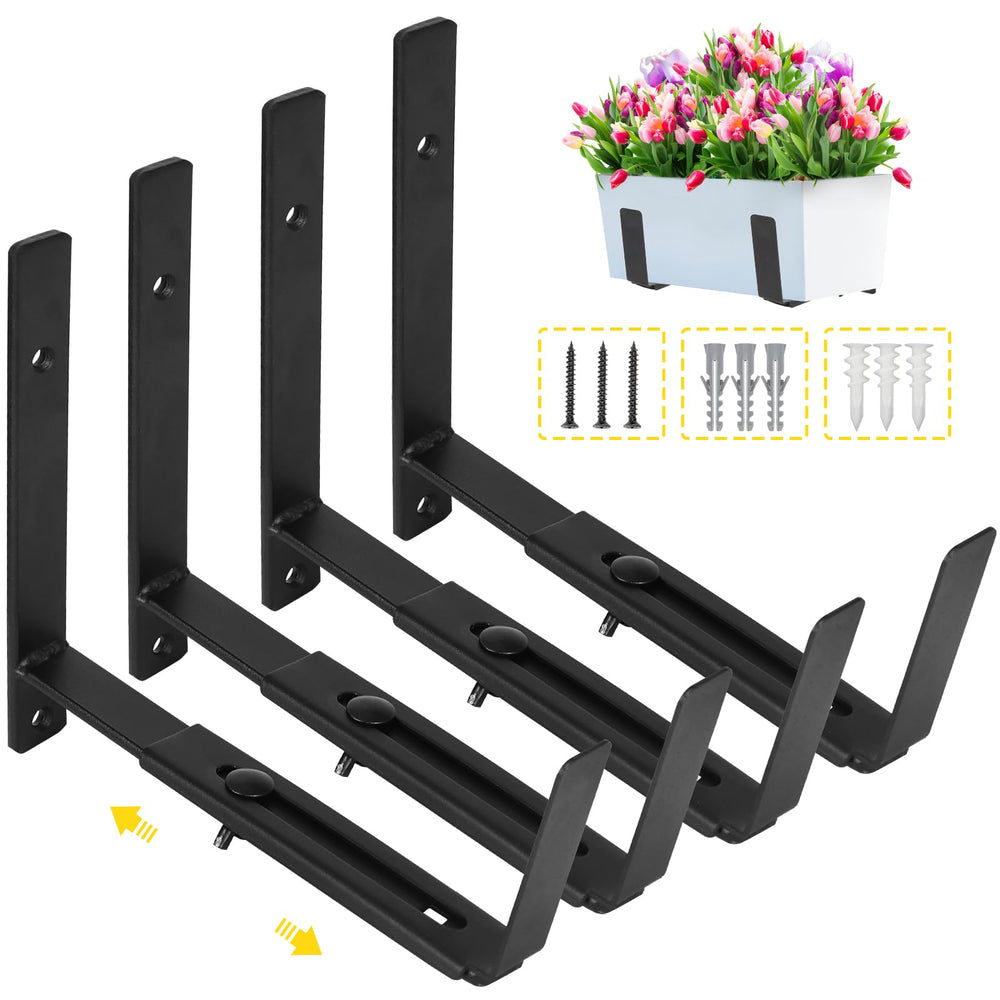 LukLoy front view of four black brackets showing compact pack and mounting layout