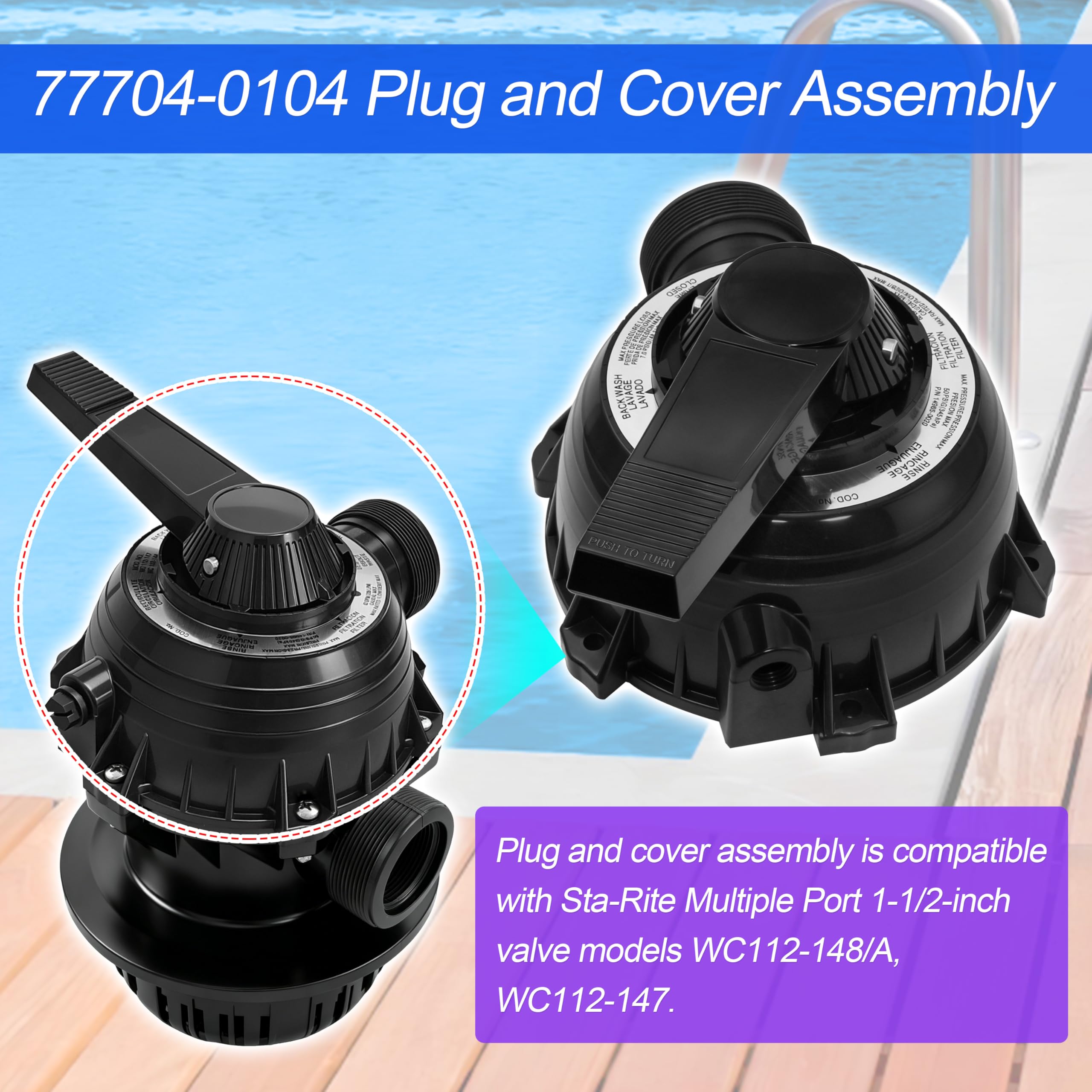 LUKYER close-up detail of plug surface highlighting durable sealing benefit