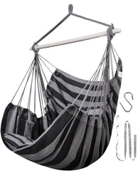 Lulladle front view of hammock chair showing full seat for comfortable lounging