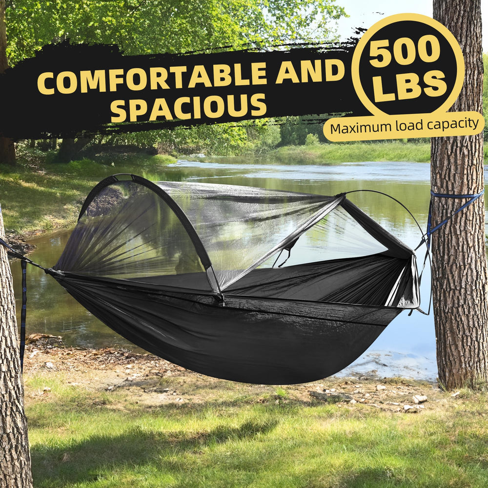 Lulladle hammock folded in compact carry pouch for easy transport and storage