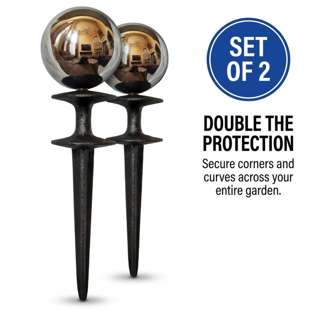 Lulu Decor in evening garden styling, reflective finish brightens beds
