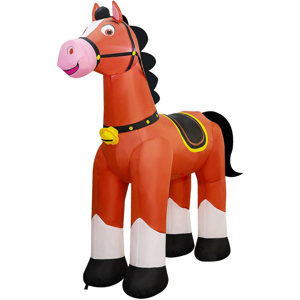 Lulu Home inflatable horse in party setting conveying festive centerpiece impact