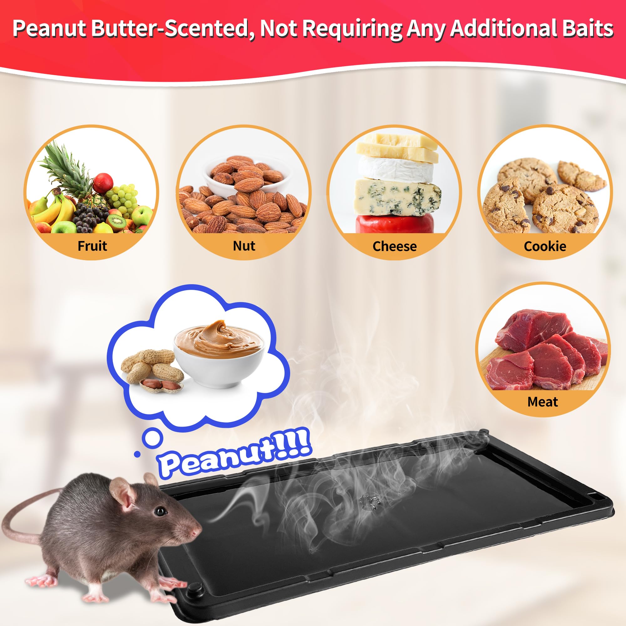 LULUCATCH trap placed under refrigerator to catch rodents and insects safely
