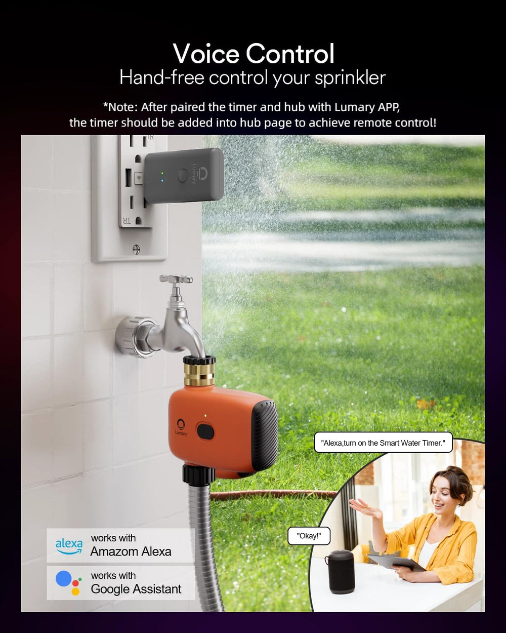 Lumary app schedule screen displaying customizable watering programs for water savings