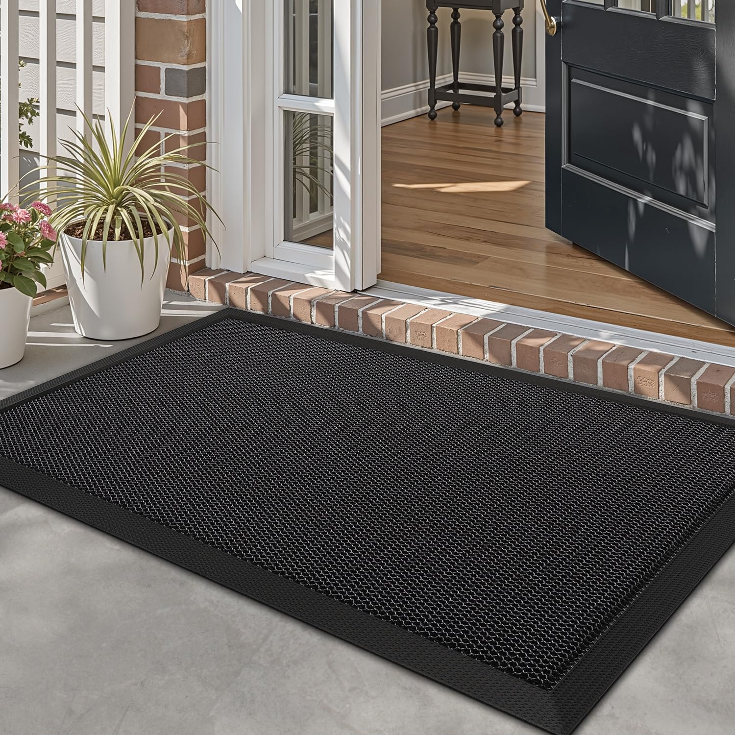 LUMI front view of 32x47 mat showing full coverage and clean entrance benefit