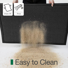 LUMI rubber backing close-up providing anti-slip grip on hard floors
