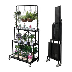lumizone front view 4-tier stand showing organized plants and space-saving benefit