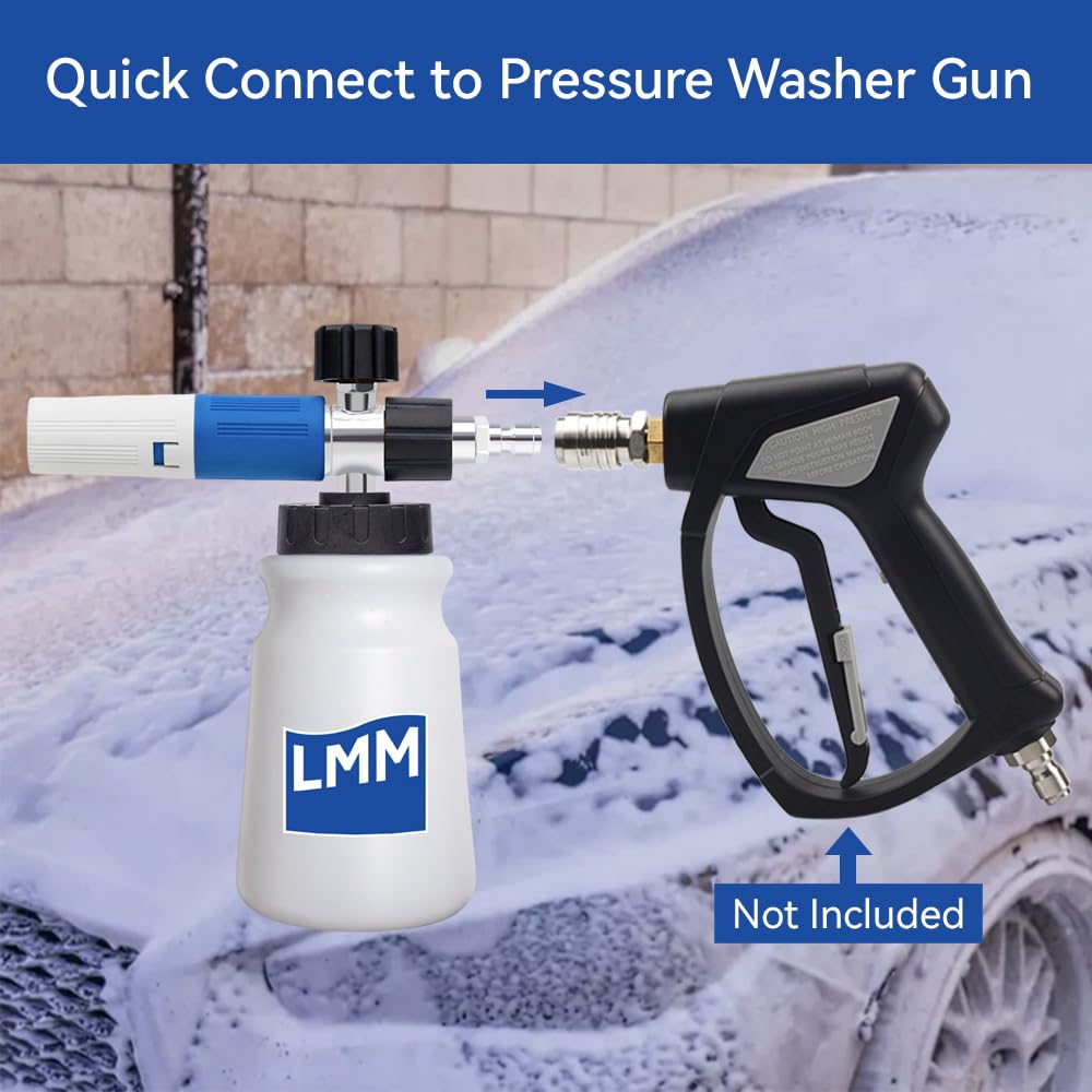 LUMUMIX foam cannon silicone pickup tube and stainless-steel filter for durable flow