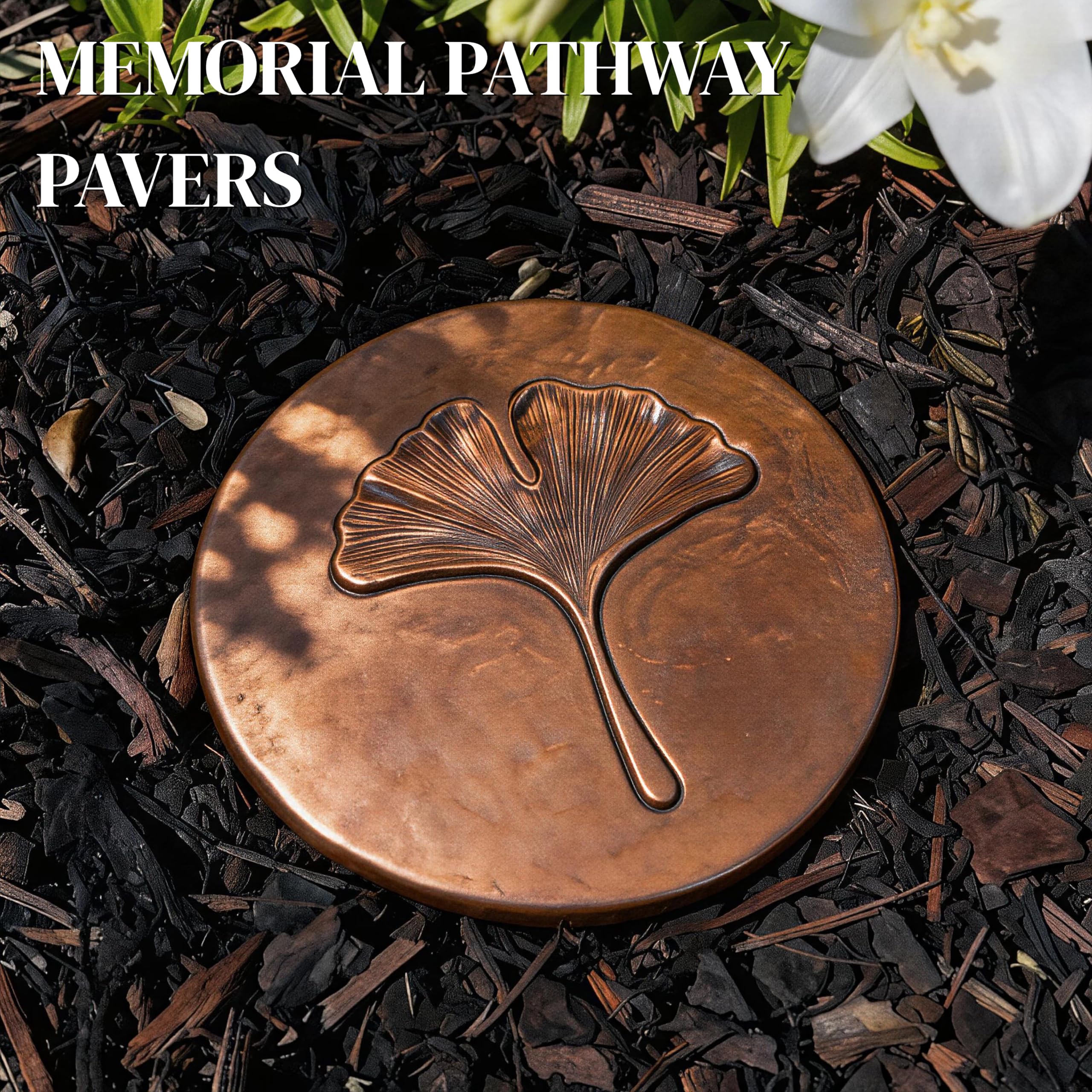 Lune cle beside flowers and lava rock emphasizing contrast and style