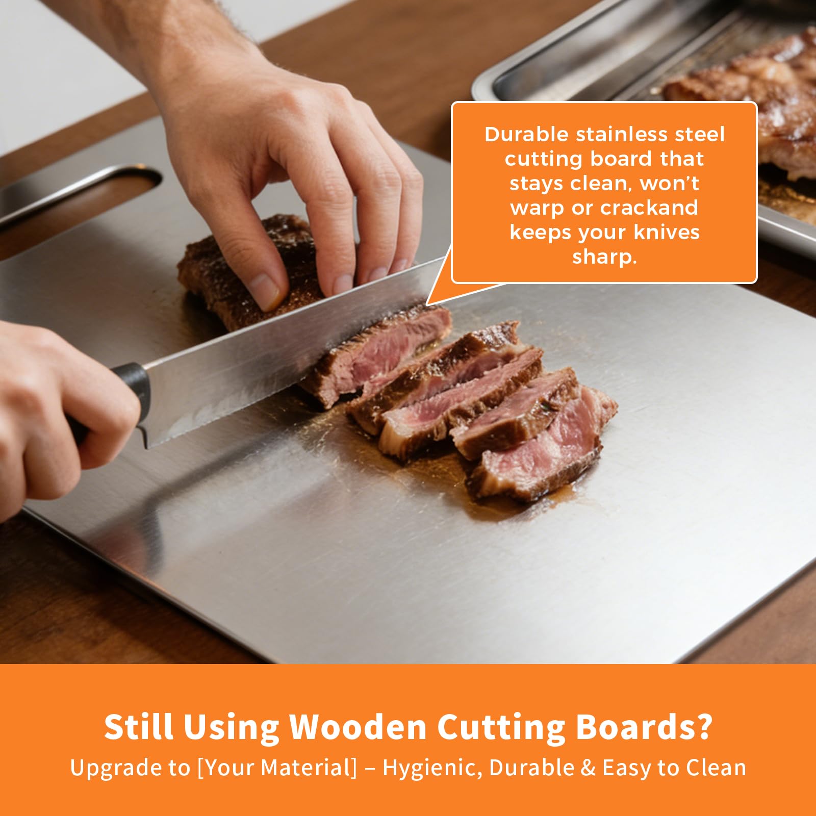 LUO TUO TOOL tray held by hands showing scale and large capacity for bulk marinating