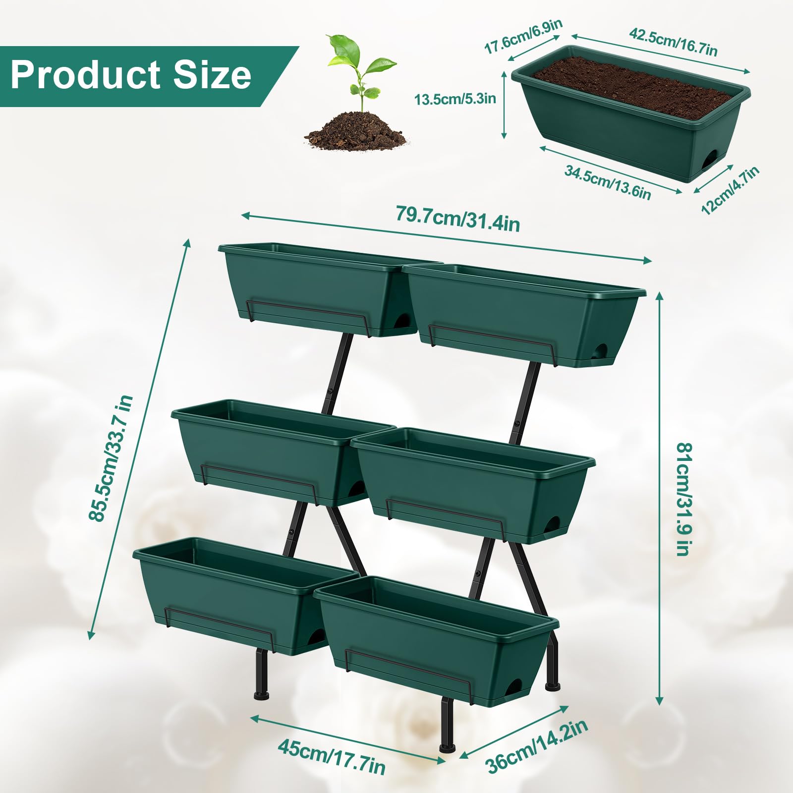 Luplom planter boxes filled with herbs showing organized multi-plant benefit