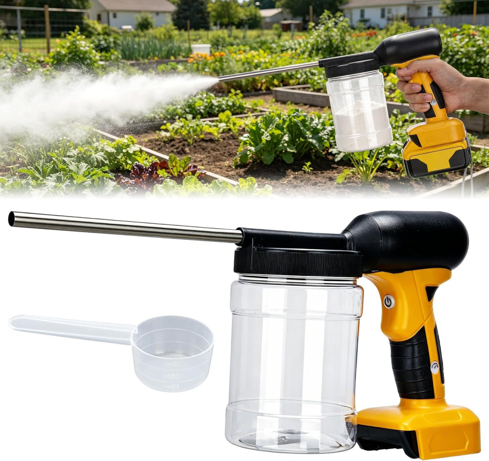 LURKA front view showing compact cordless duster and benefit of portability