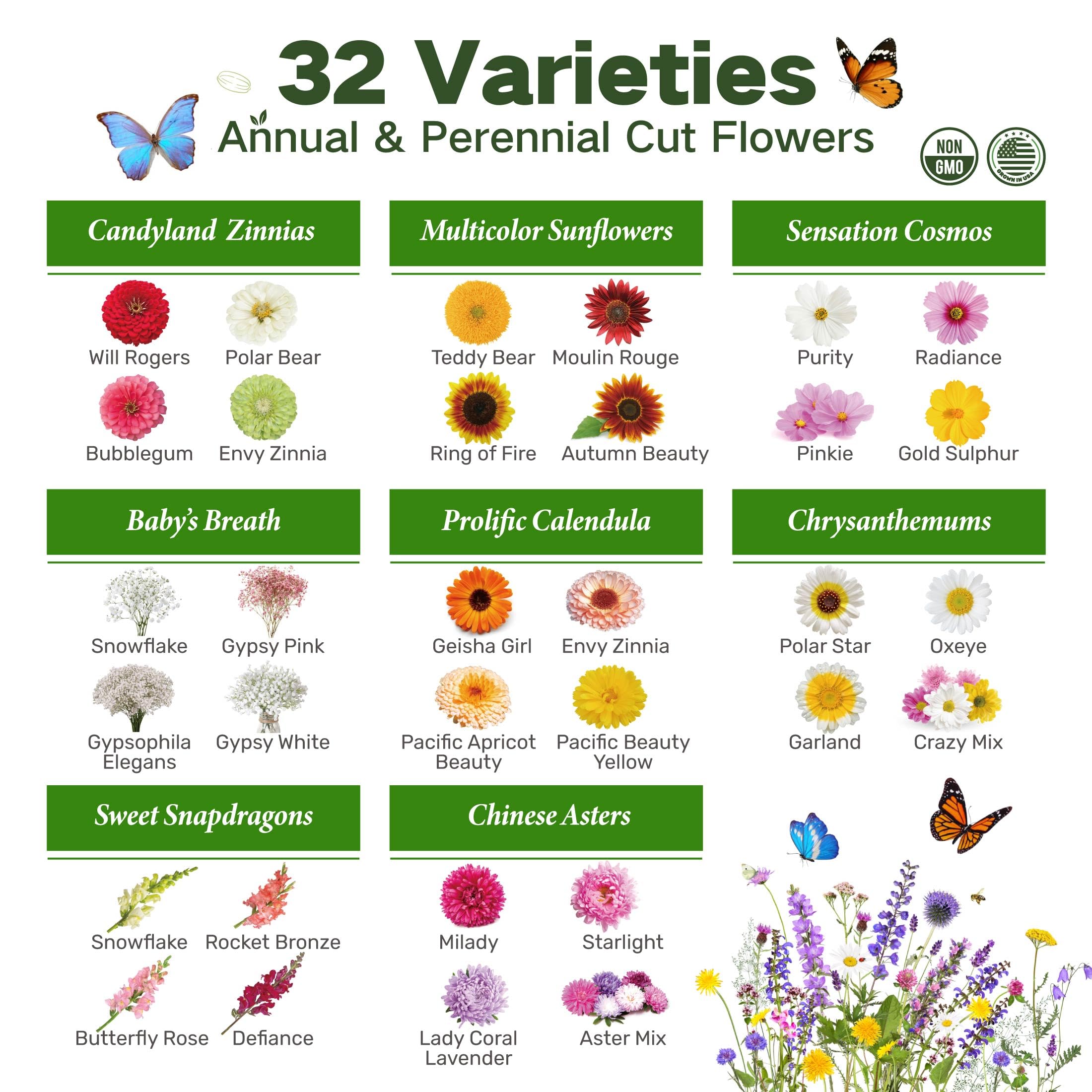 LUSH&DEW acrylic seed tubes arranged aesthetically, helping quick variety selection