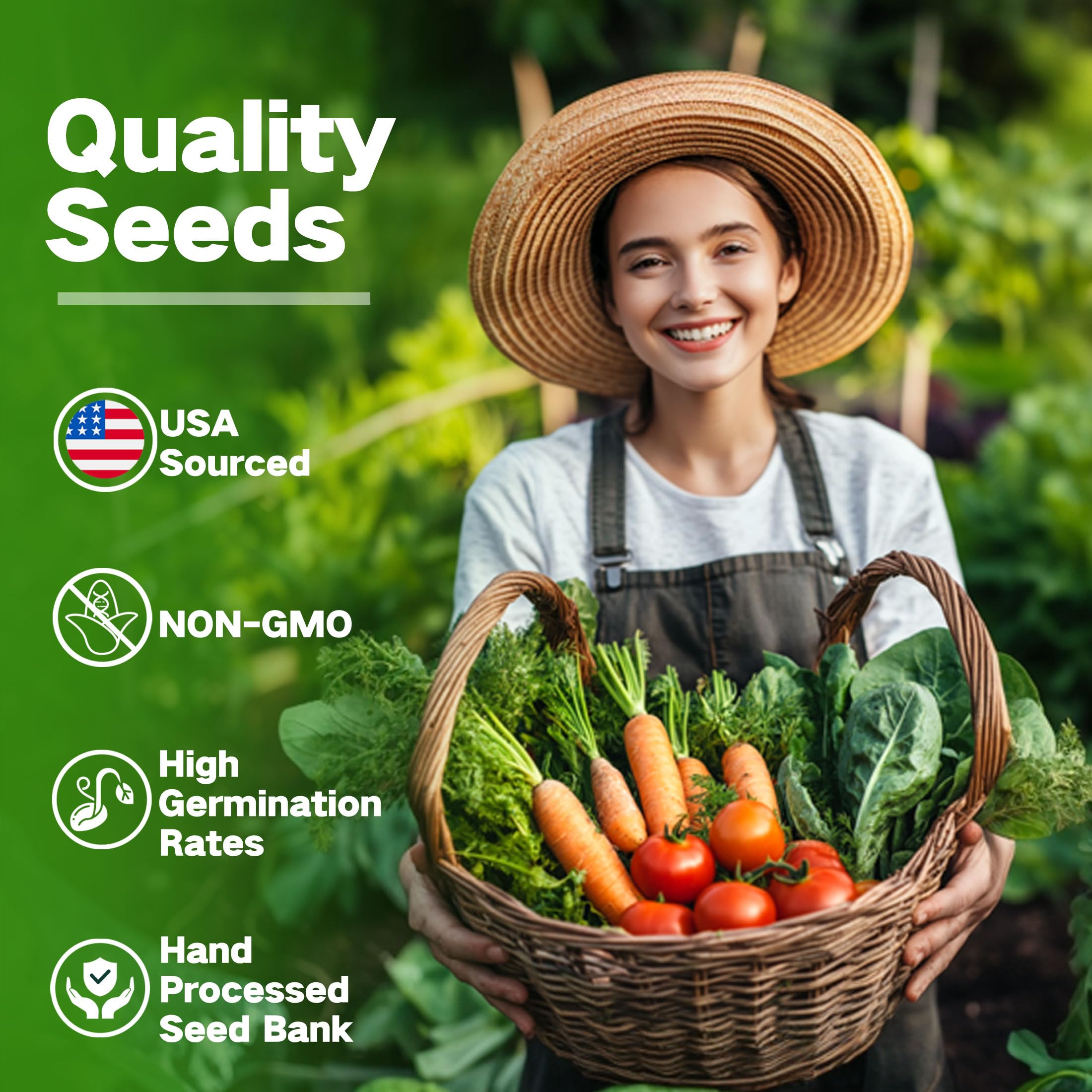 LUSH&DEW heirloom tomato seeds detail illustrating quality and germination