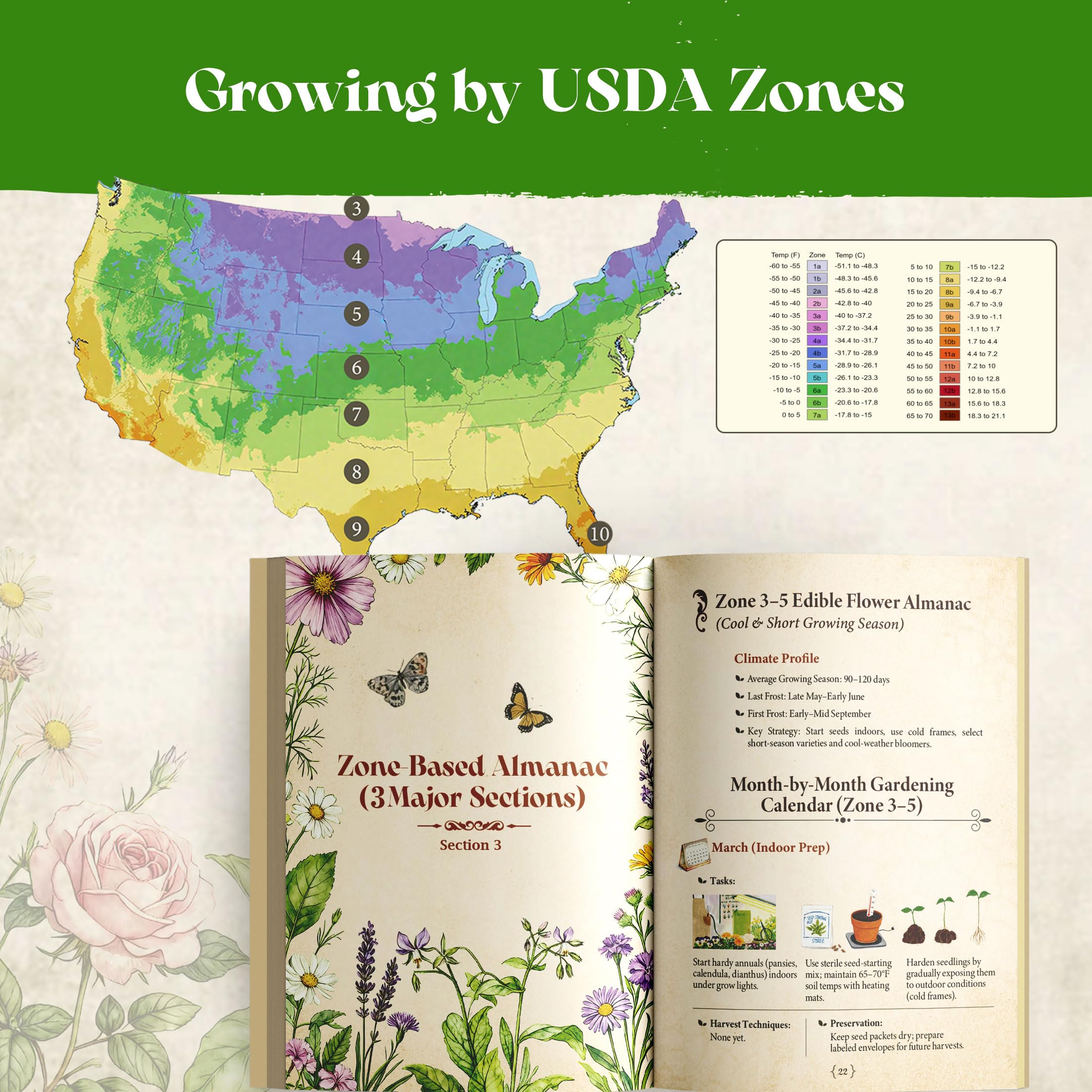 LUSH&DEWㅤ blooming outdoor raised beds with mixed edible flowers attracting pollinators