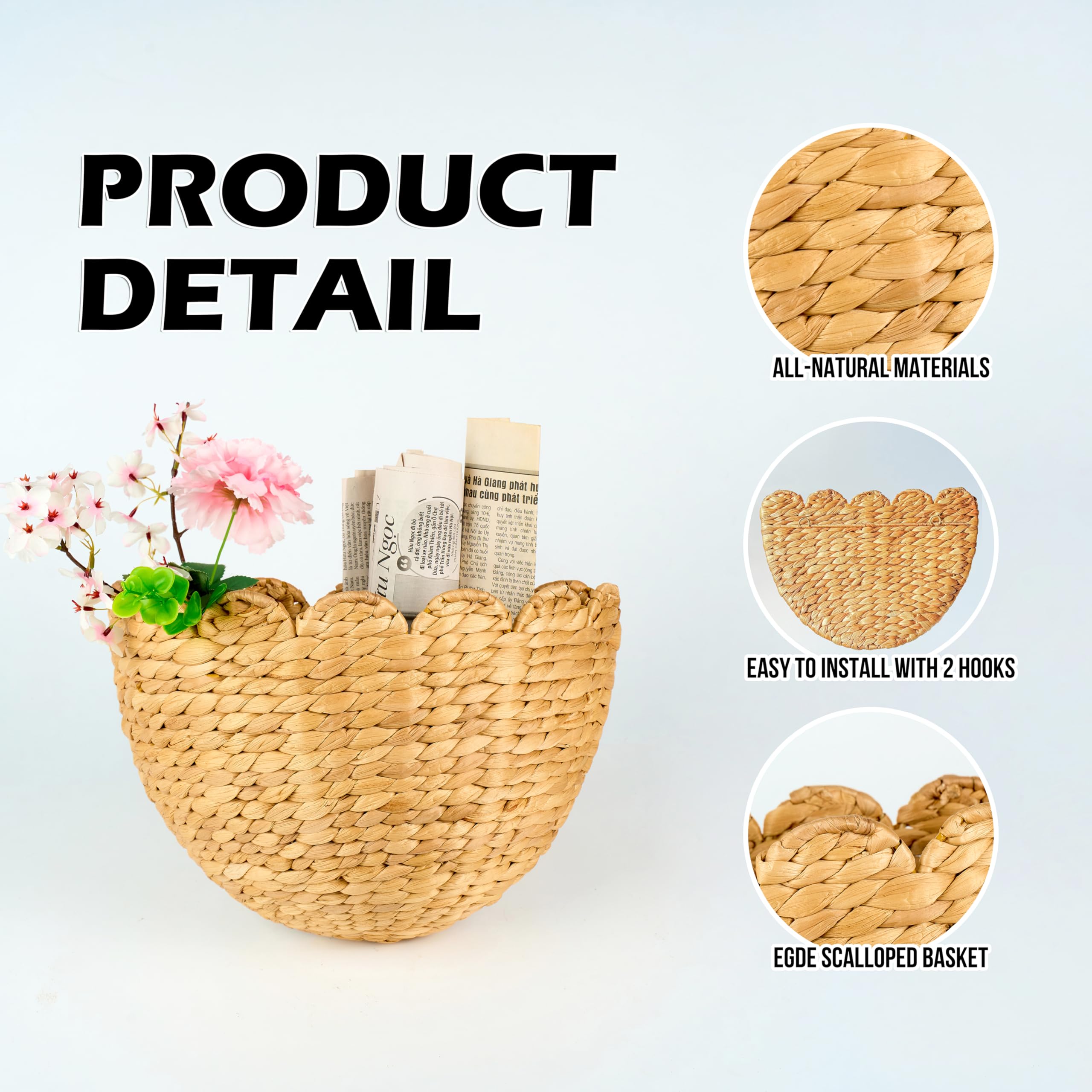 LUSYDECO baskets beside everyday items showing accurate size and scaling benefit
