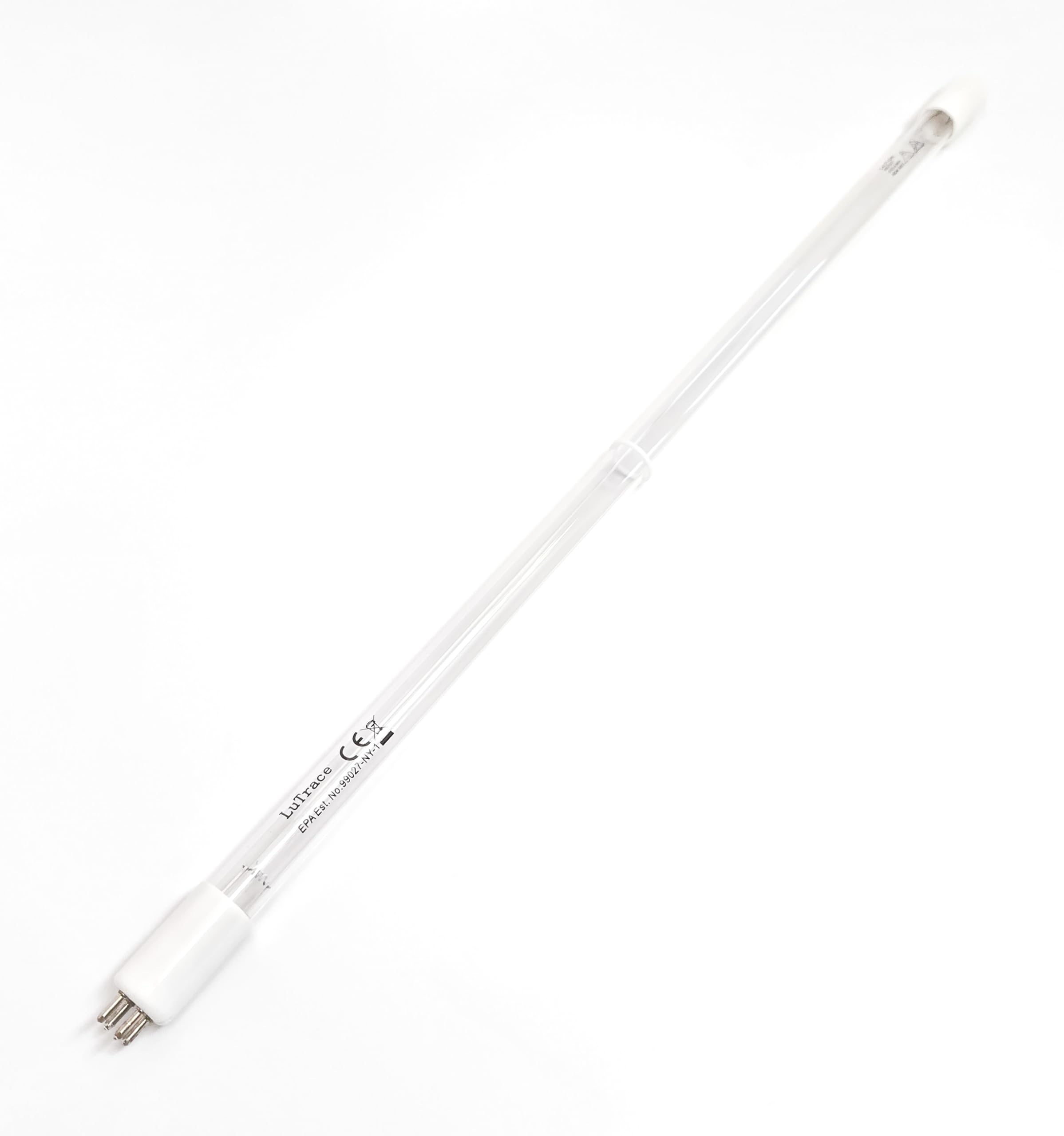 Lutrace lamp beside ruler showing 19.5-inch length for exact fit