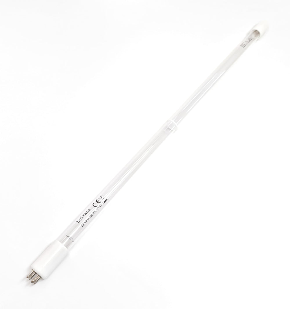 Lutrace lamp beside ruler showing 19.5-inch length for exact fit