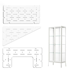 LUVCOSY front view of clear acrylic shelves showing tidy plant display and visibility benefit