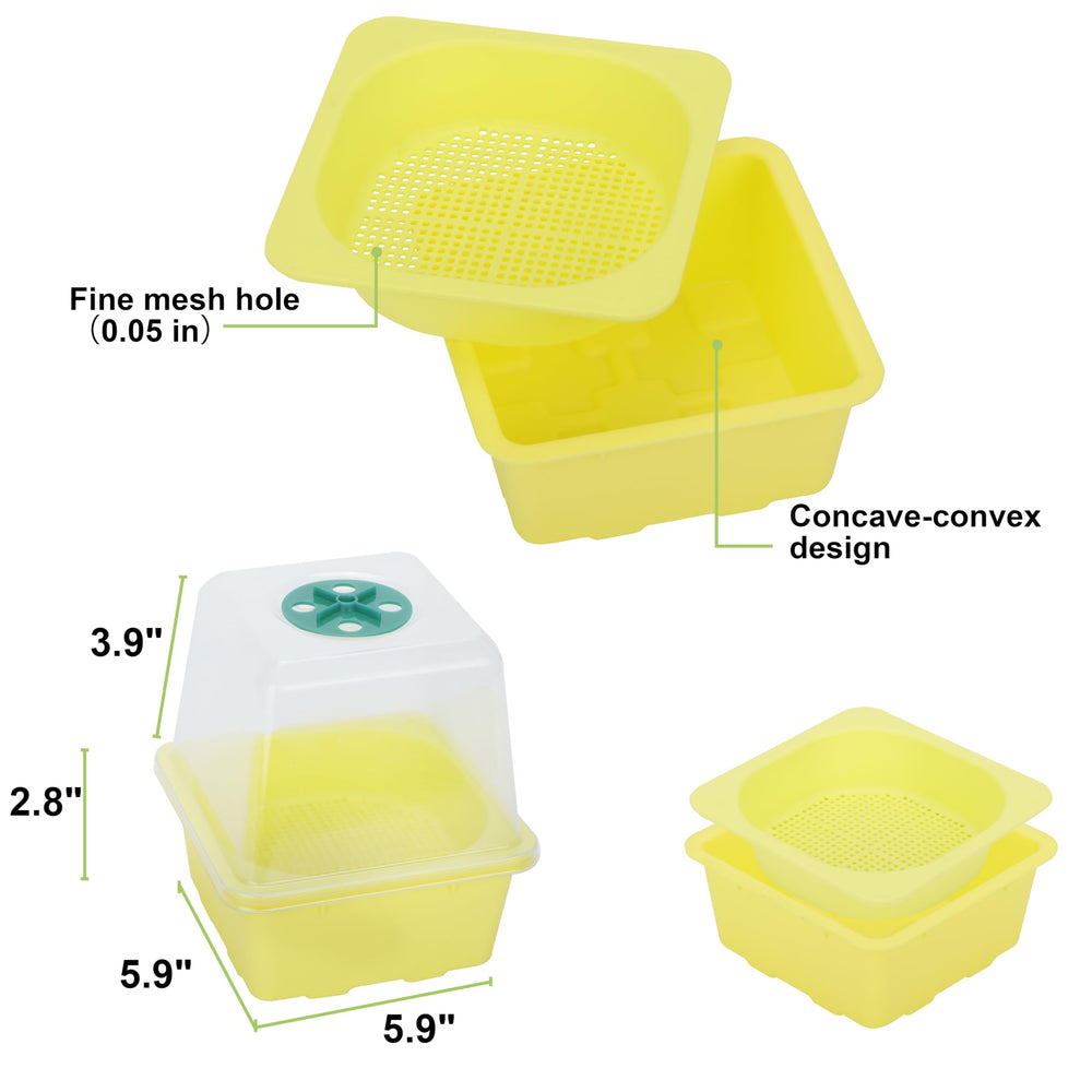 LUVCOSY adjustable humidity dome detail demonstrating vent control for better germination