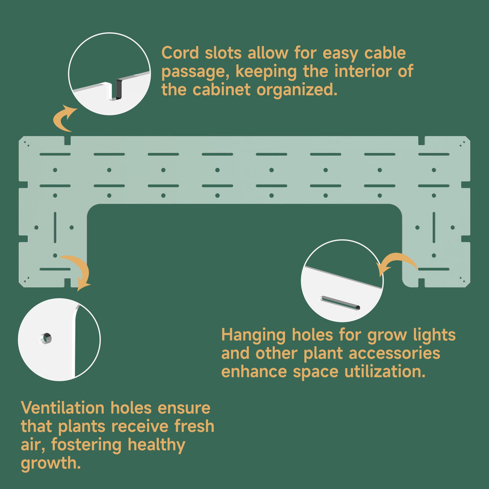 LUVCOSY shelf holding plants in cabinet enhances light and display organization