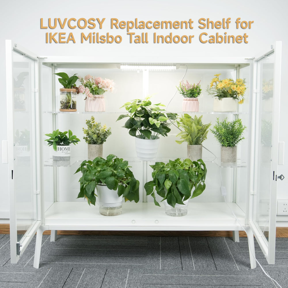 LUVCOSY size comparison with pot shows shelf scale and load capacity